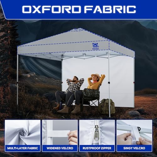 FANPAT Sidewalls for 12x12 Pop Up Canopy, White (3Pcs Sidewalls Only)
