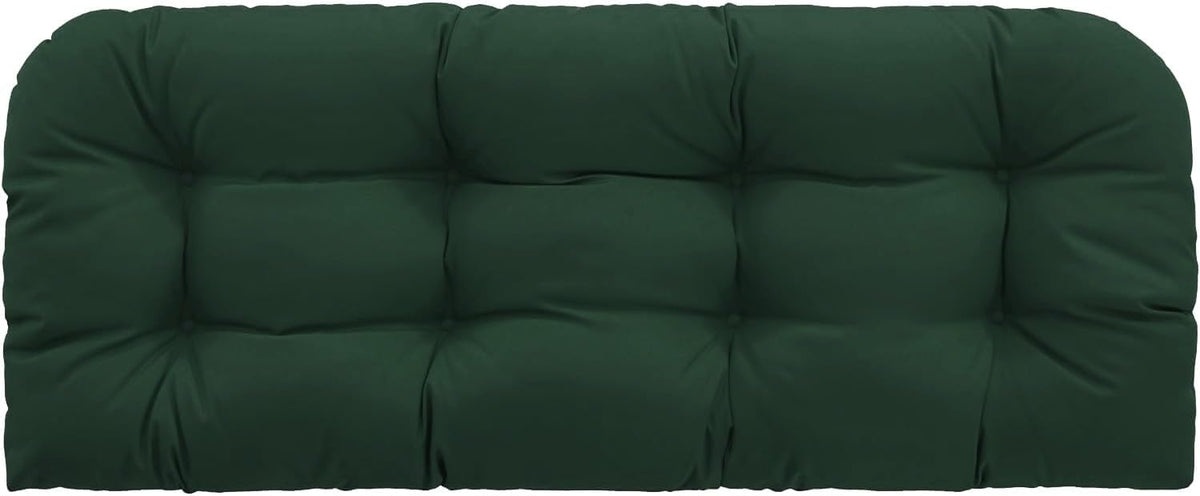 Outdoor Bench Cushion 41x19x4 Inch Loveseat Pad, Dark Green