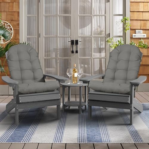 Adirondack Chair Cushion, 49x20x4'' Rocking Chair Pads Set of 4, Light Gray