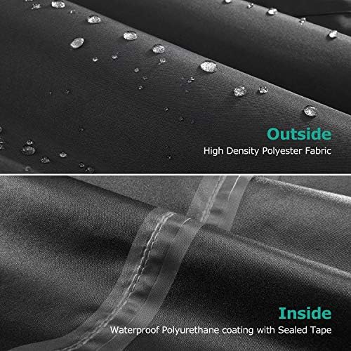 SunPatio Outdoor Daybed Cover, Heavy Duty Waterproof Round Canopy Sofa Bed Cover with Taped Seam, Patio Furniture Set Protector, All Weather Protection, 75" Dia x 35"/16”H, Black