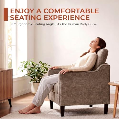 TLSUNNY Accent Chair, Mid Century Modern Living Room Chairs