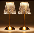 Nusogon 2 Pack Cordless Crystal Table Lamps, Rechargeable Touch Lamp