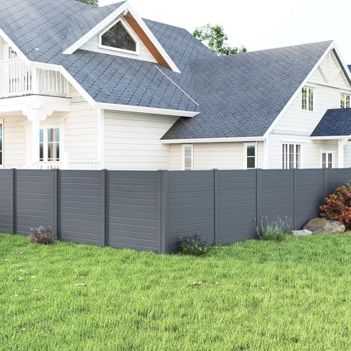 GIANTEX No-Dig Air Conditioner Fence, 4 Panels, 48''W x 48''H, Gray