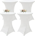 4Pack White Cocktail Table Covers 32x43 Inch Cocktail Table Tablecloth