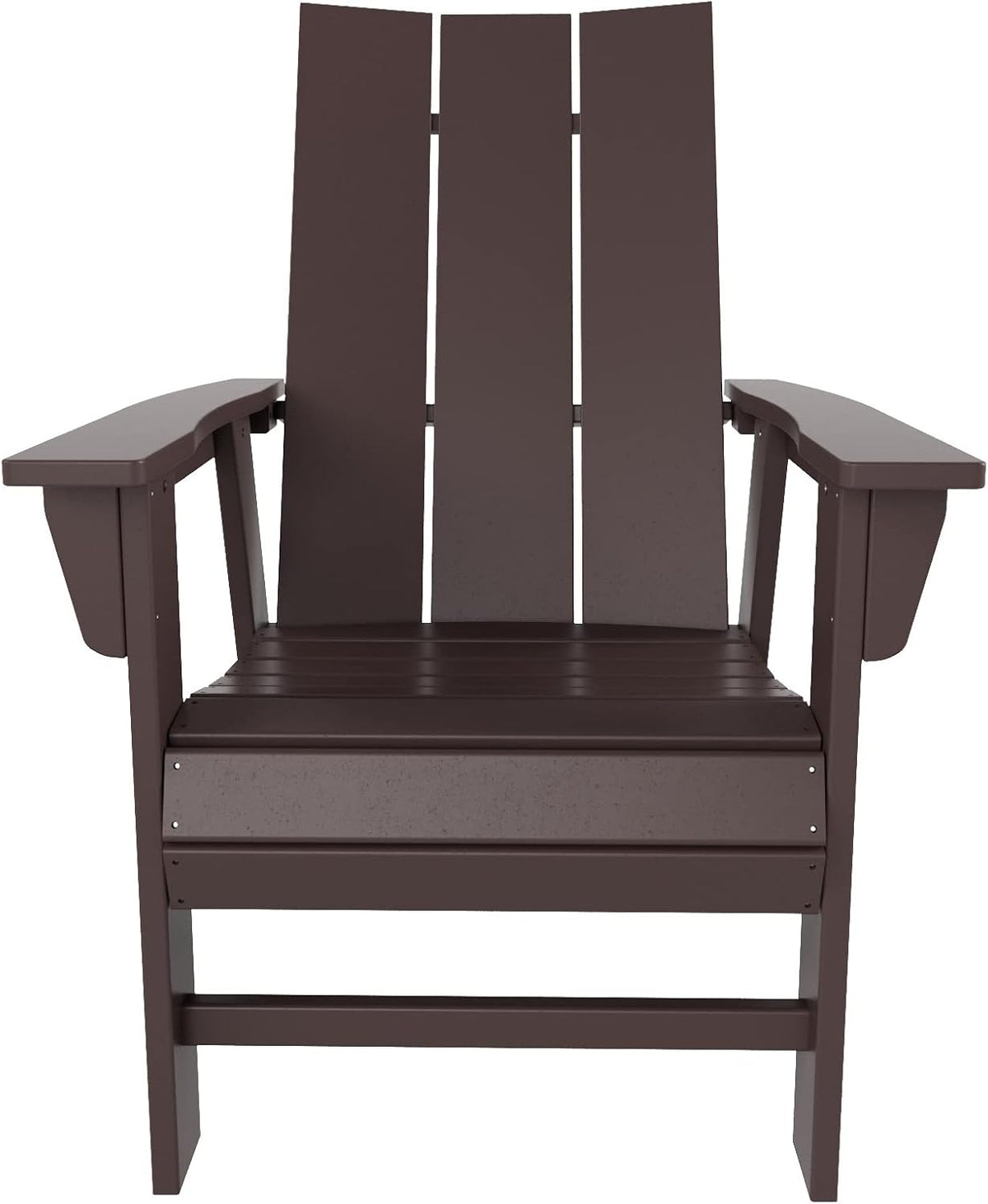 WO Home Furniture HDPE Adirondack Dining Chair, Dark Brown