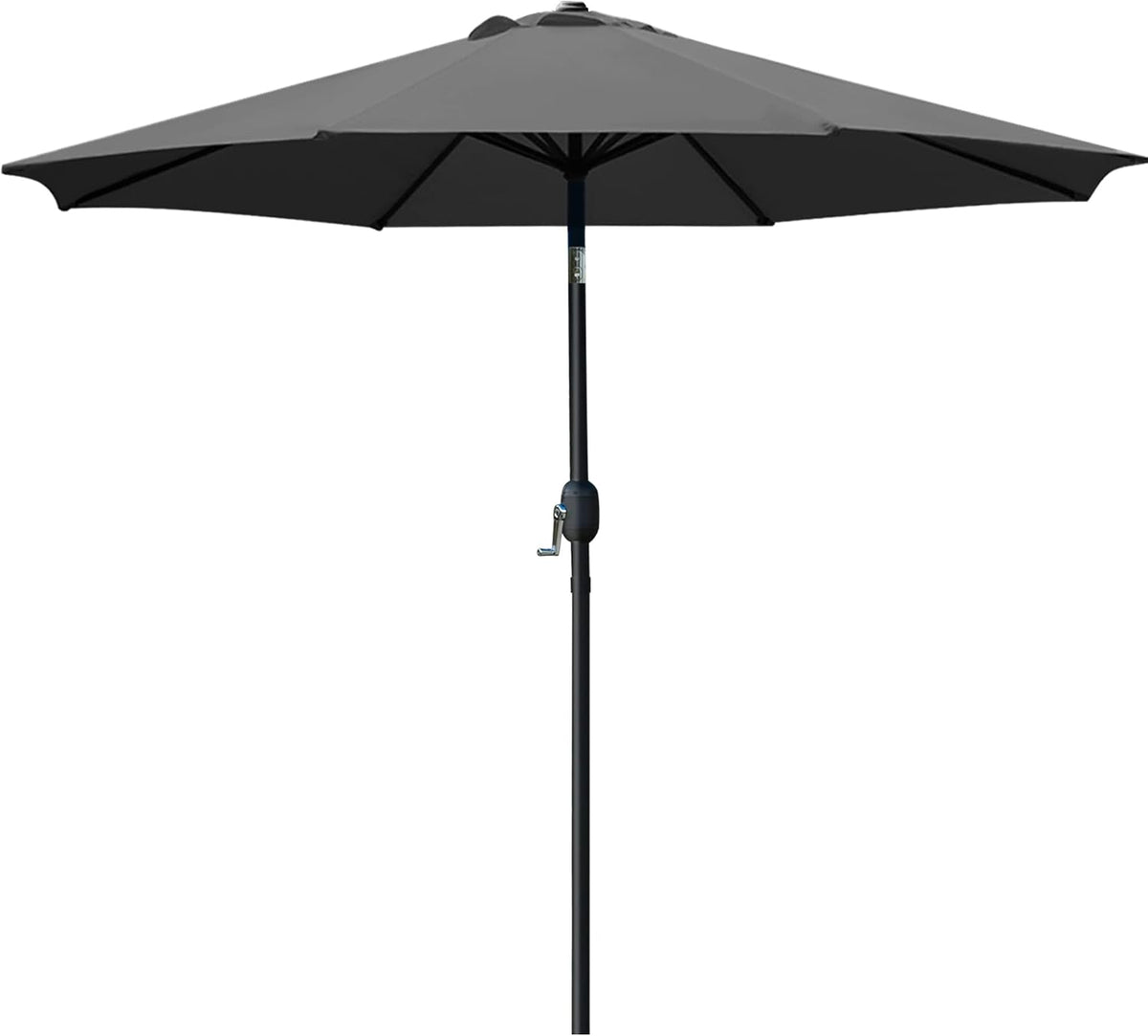 Sunnyglade 9' Patio Umbrella Outdoor Table Umbrella with 8 Ribs Grey
