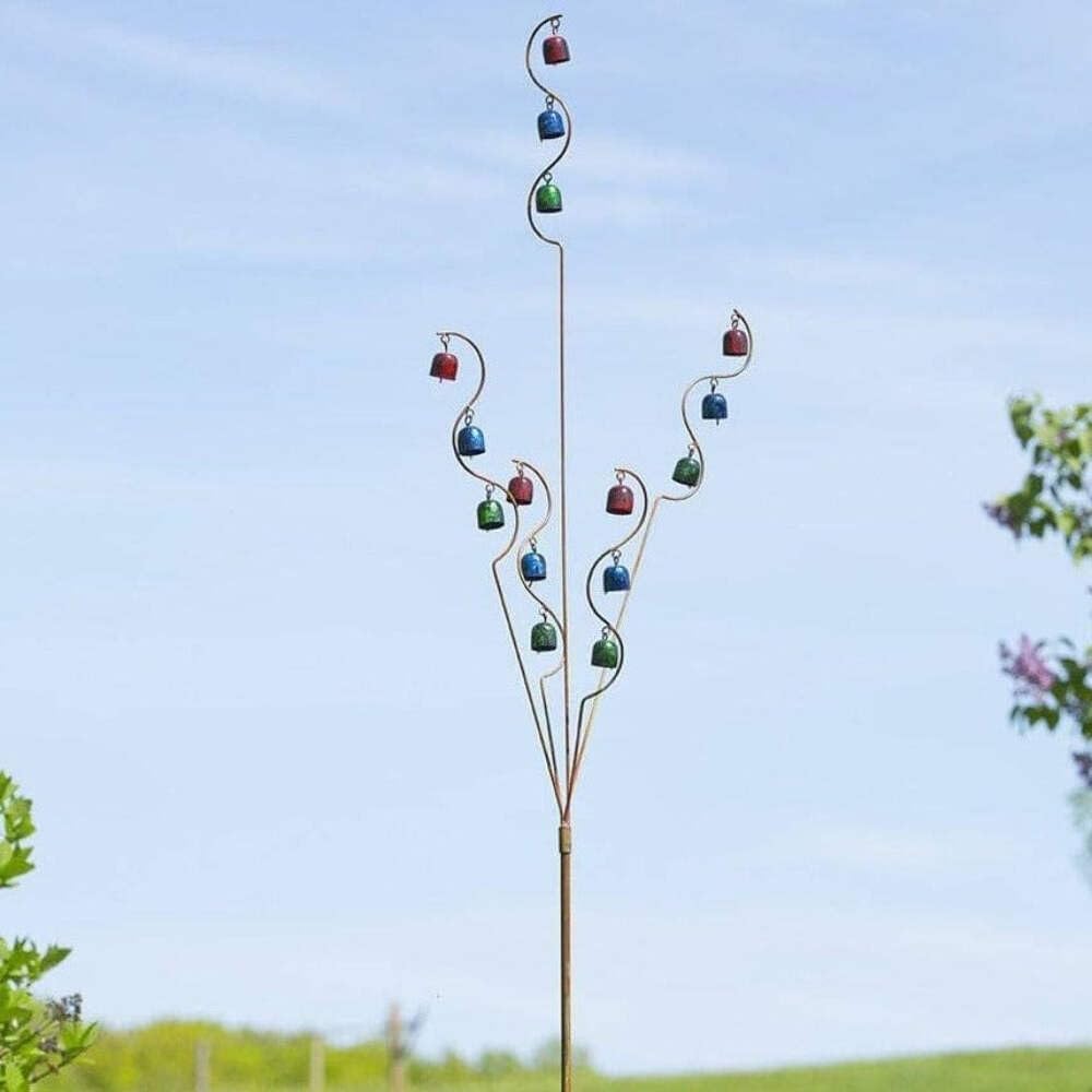 Happy Gardens Bell Spiral Garden Stake Multicolor