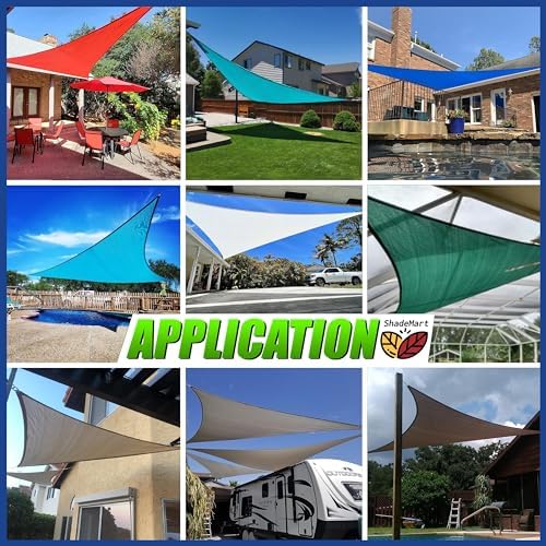 ShadeMart 18' x 18' x 18' Gray Triangle Shade Sail for Backyard