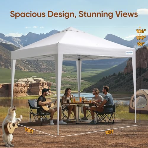 Quictent 10x10 Pop Up Canopy Tent Without Sidewall