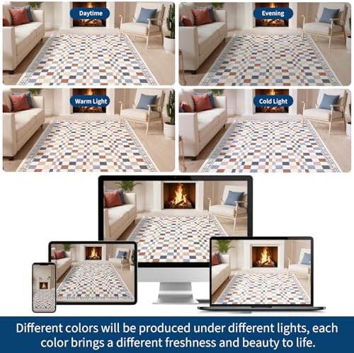 GarveeHome 9x12 Area Rug for Living Room Machine Washable Non-Slip Low Pile
