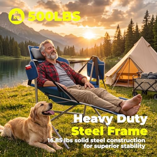 Hammock Camping Chair with Footrest, Heavy Duty Swinging Chair 500LB