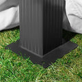 TOOLPORT 10x13 ft Gazebo with 4 Curtains, Gray