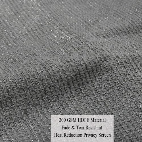 8X20 Ft Shade Cloth for Patio, 90% UV Block, 200GSM Sunshade Fabric