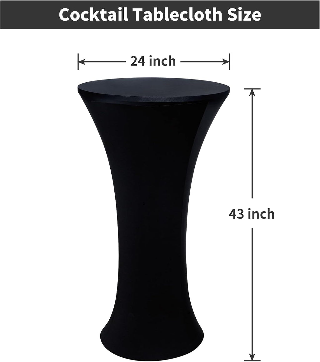 wolkemer 4pcs 24x43 inch fitted cocktail tablecloth, cocktail, close-up detail