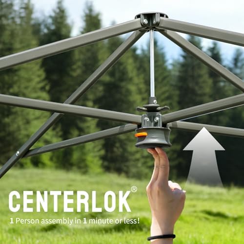 CROWN SHADES 10x10 Pop Up Canopy Tent, White