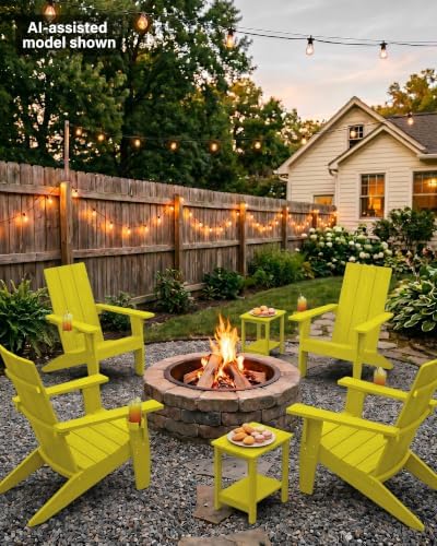 MXIMU Adirondack Chairs Set of 2, 450lb Capacity & 33in Tall Backrest