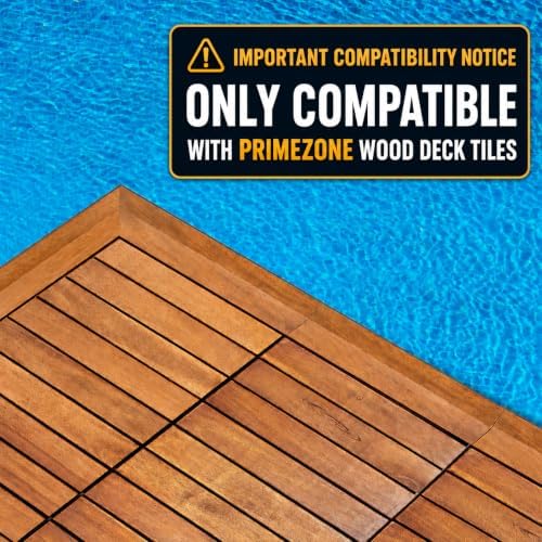 primezone solid acacia wood edge trim set for, close-up detail