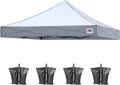 ABCCANOPY Replacement Canopy Top for Pop Up Canopy Tent 10x10 Gray