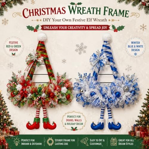 Hotop 3 Pieces Witch Hat Wreath Frames for Halloween, 20.9 x 22.1 Inch