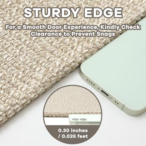 EARTHALL Washable Runner Rug, Non Slip Entryway Runner, 2x8 Ft, Sand/Beige