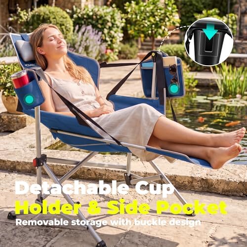 Hammock Camping Chair with Footrest, Heavy Duty Swinging Chair 500LB
