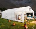 Albott 39x20x14 FT Large Inflatable Nightclub Tent for Adults with Pavilion Rest Area, Black Inflatable Night Club Gazebo with 2 Side Doors & Logo Area for Wedding, Birthday, Backyard Events, White