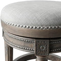 Maven Lane Pullman Backless Bar Stool, Weathered Oak Finish, 30"