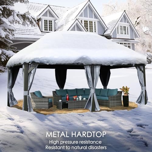 Kozyard Alexander 12' x 20' Hardtop Gazebo, Aluminum Frame