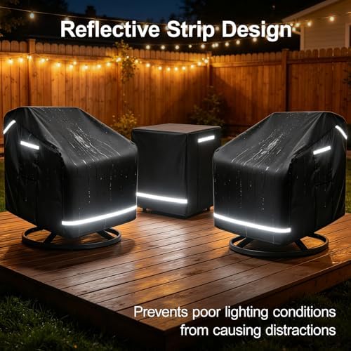 Patio Furniture Covers Waterproof 3 Piece, 32.5" W X 31.5" D X 30.5" H