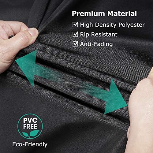 SunPatio Outdoor Daybed Cover, Heavy Duty Waterproof Round Canopy Sofa Bed Cover with Taped Seam, Patio Furniture Set Protector, All Weather Protection, 75" Dia x 35"/16”H, Black