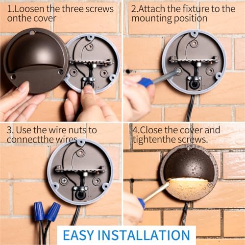 2.5w orb aluminum low voltage deck lights 2700k showing dimensions