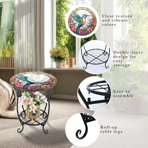 Cinnvoice Outdoor Side Table Small End Patio Porch Table