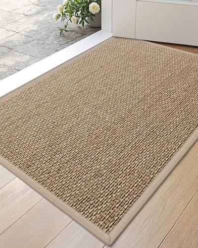 DEXI Ultra Thin Indoor Door Mat 24x36, Entrance Doormats, Beige