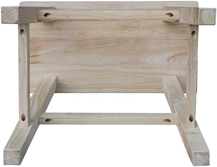 International Concepts Saddle Seat Stool, 18-Inch Seat Height, Solid Parawood, Unfinished