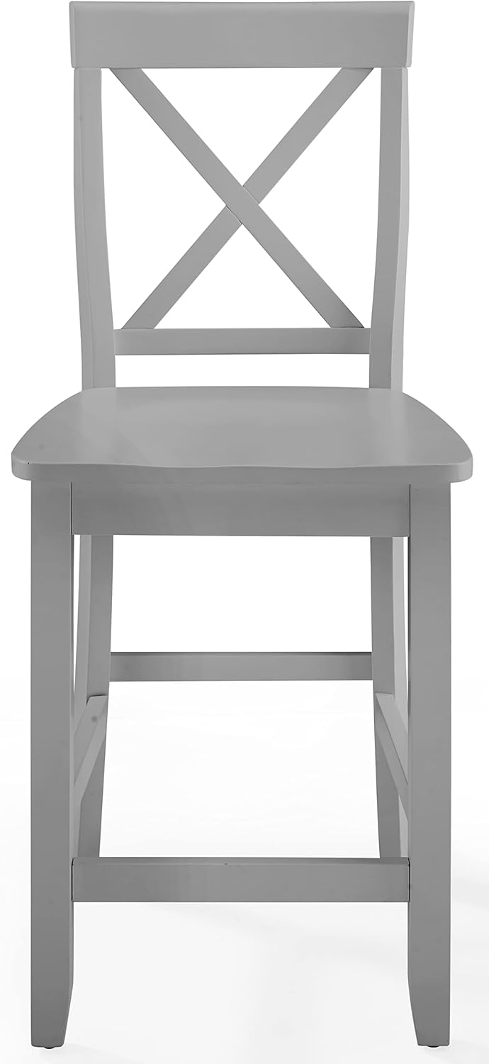 Crosley Furniture X-Back Wood Counter Stools, Set of 2, 24"