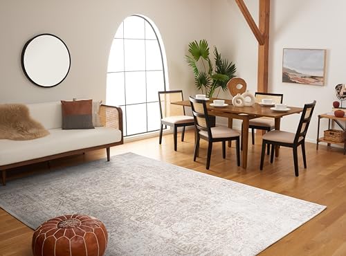 SAFAVIEH Evoke Area Rug 8x10, Large Ivory & Taupe EVK256E