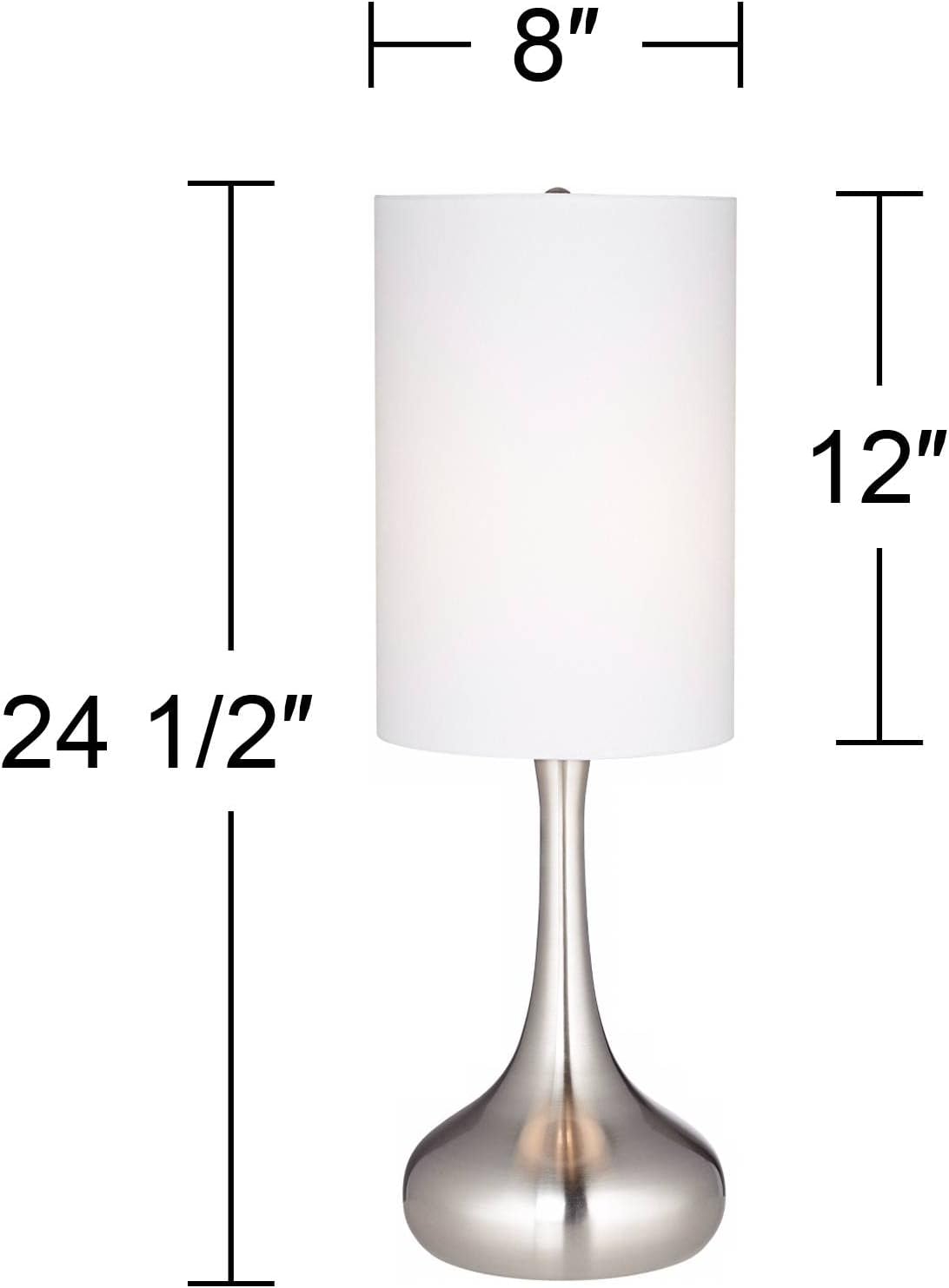 Moderne Droplet 24 1/2" High Table Lamp Silver Brushed Nickel Modern