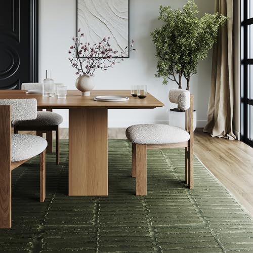 nuLOOM Kailani Green Geometric Washable Area Rug, 8' x 10'