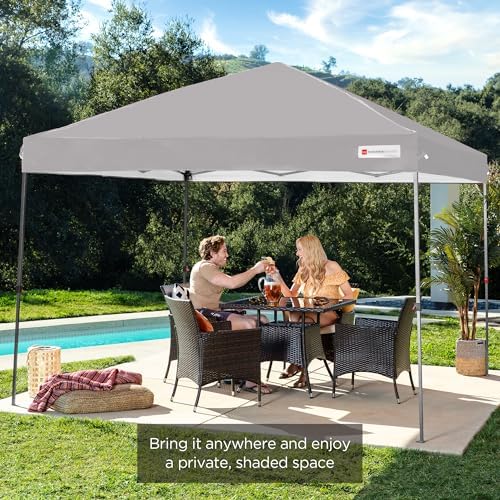 Best Choice Products 10x10 Pop Up Canopy Tent, EZ Setup, Light Gray