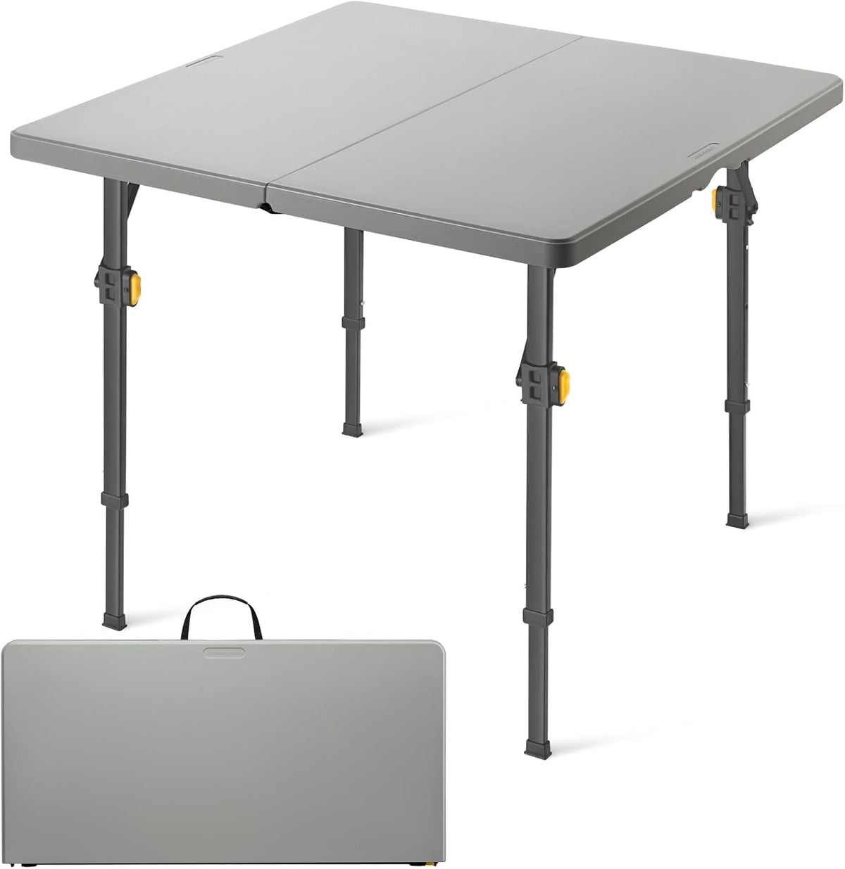 FanttikOutdoor Folding Card Table 34" Square, 2 Heights, Picnic Party Game