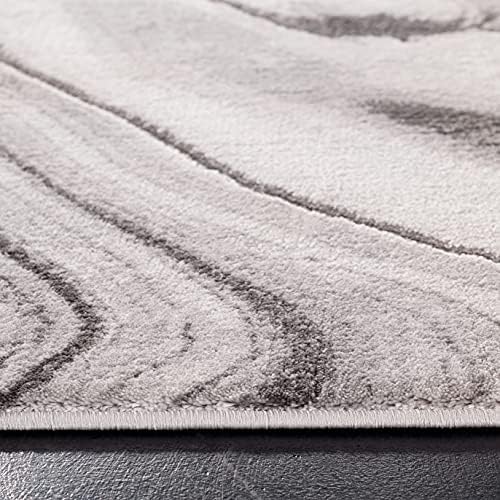 SAFAVIEH Craft Collection X-Large Area Rug - 12' x 15', Grey & Silver, Modern Abstract Design, Non-Shedding & Easy Care, Ideal for High Traffic Areas in Living Room, Bedroom (CFT819G)