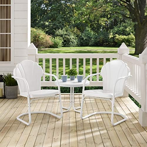 Crosley Furniture Tulip 3-Piece Chair & Side Table Set