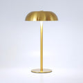 Cordless 11" Mushroom Table Lamp with Dimmable 3 Color, 5200mAh, Gold