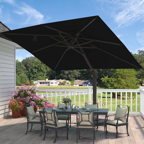 9' X 12' Cantilever Patio Umbrella Rectangular Outdoor Umbrellas