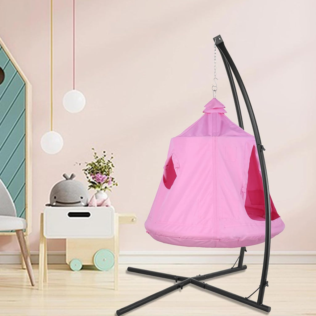 X-Shaped Hanging Tree Tent W/Swing Chair,Hammock Chair W/Stand