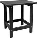 Meluvici Outdoor Side Table, HDPS Single Adirondack Side Table Weather Resistant, Outside Table for Adirondack Chair, Outside End Table for Patio, Pool, Deck, Porch, Patio or Indoor Use, Black