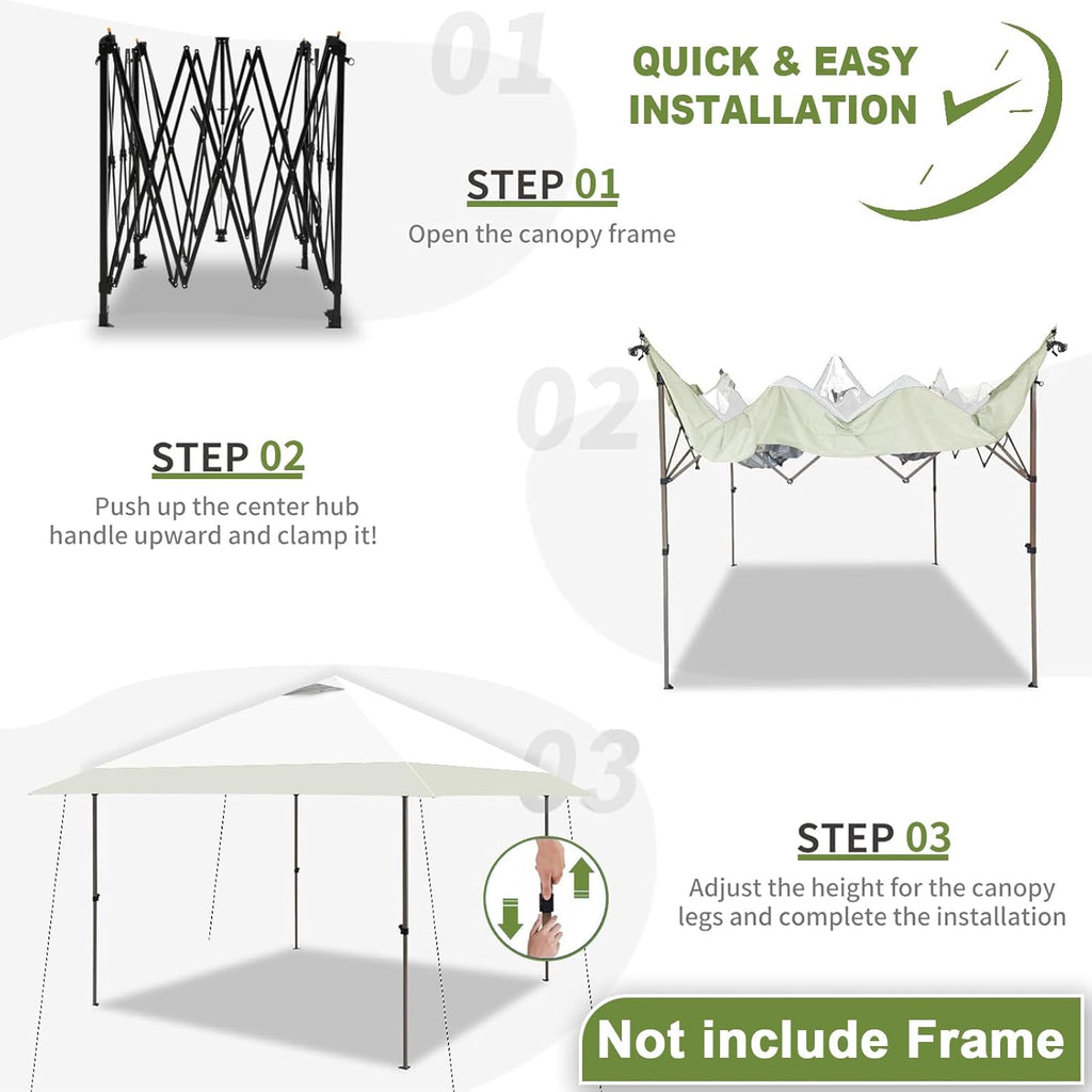 13x13 Canopy Replacement Top Cover with Air Vent-Top only