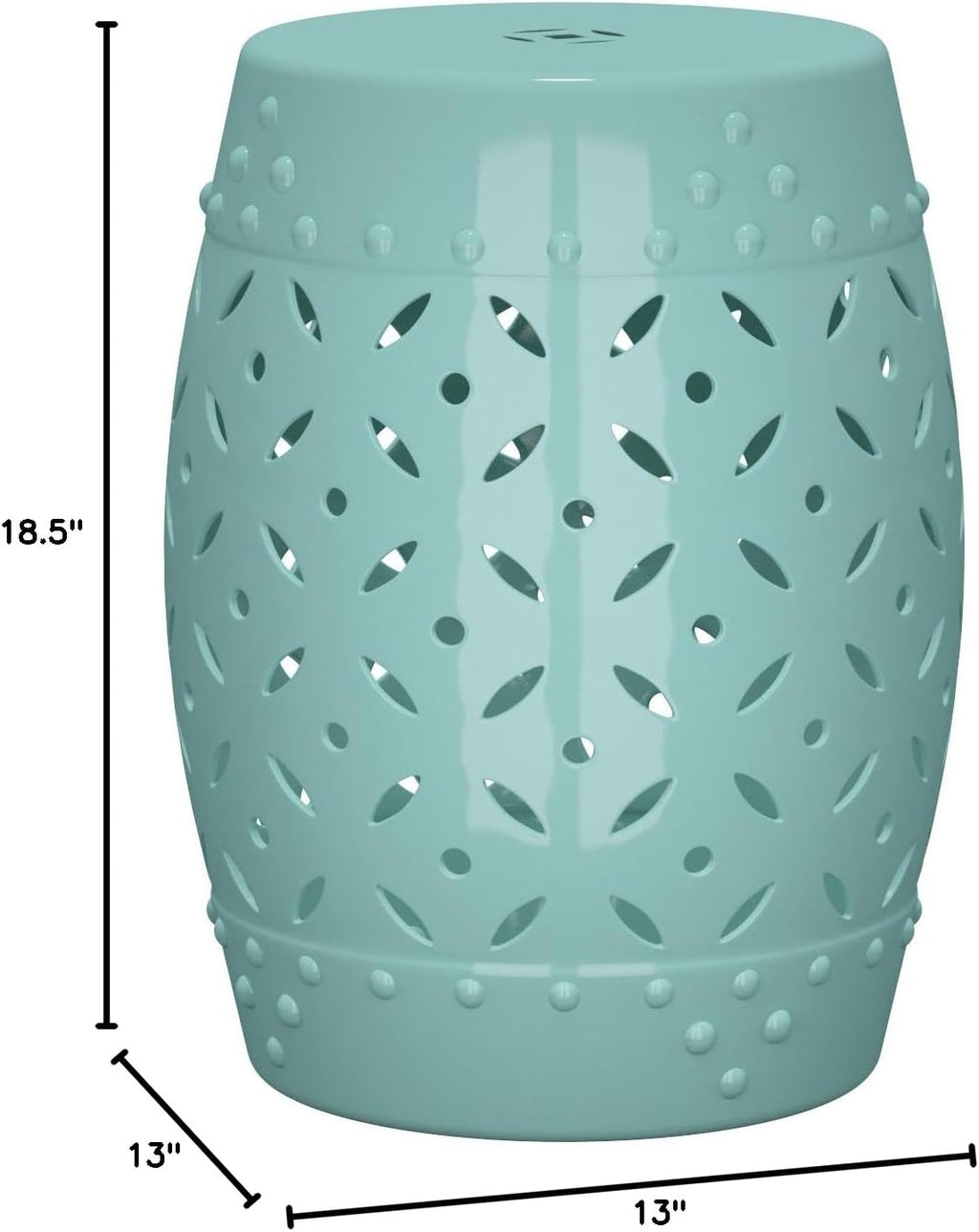 Safavieh Castle Gardens Collection Lattice Coin White Ceramic Garden Stool