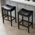 Forteek 30'' Bar Stools Set of 2, Counter Height Barstools with Nailhead