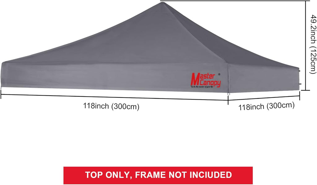 mastercanopy 10x10 replacement pop up canopy top for, close-up detail